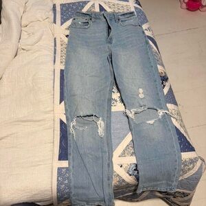 Abercrombie & Fitch Light Blue Ankle Straight Jeans